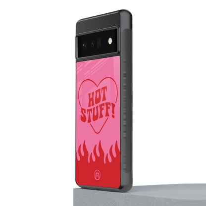 hot stuff back phone cover | glass case for google pixel 6 pro