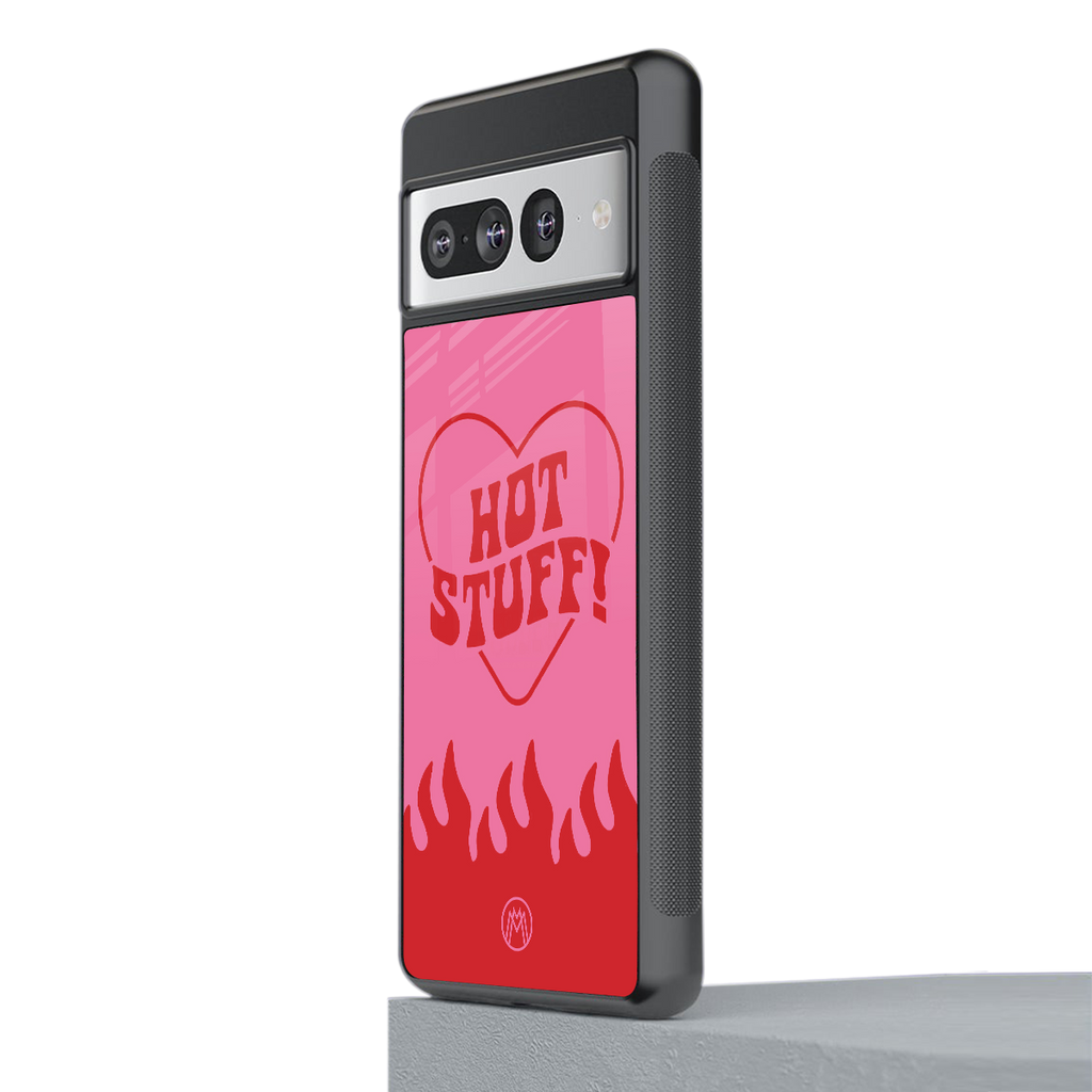 hot stuff back phone cover | glass case for google pixel 7 pro