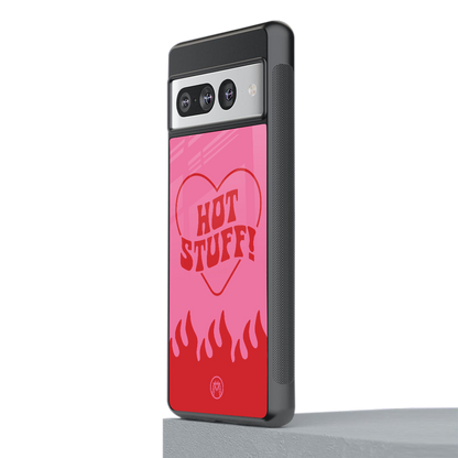 hot stuff back phone cover | glass case for google pixel 7 pro