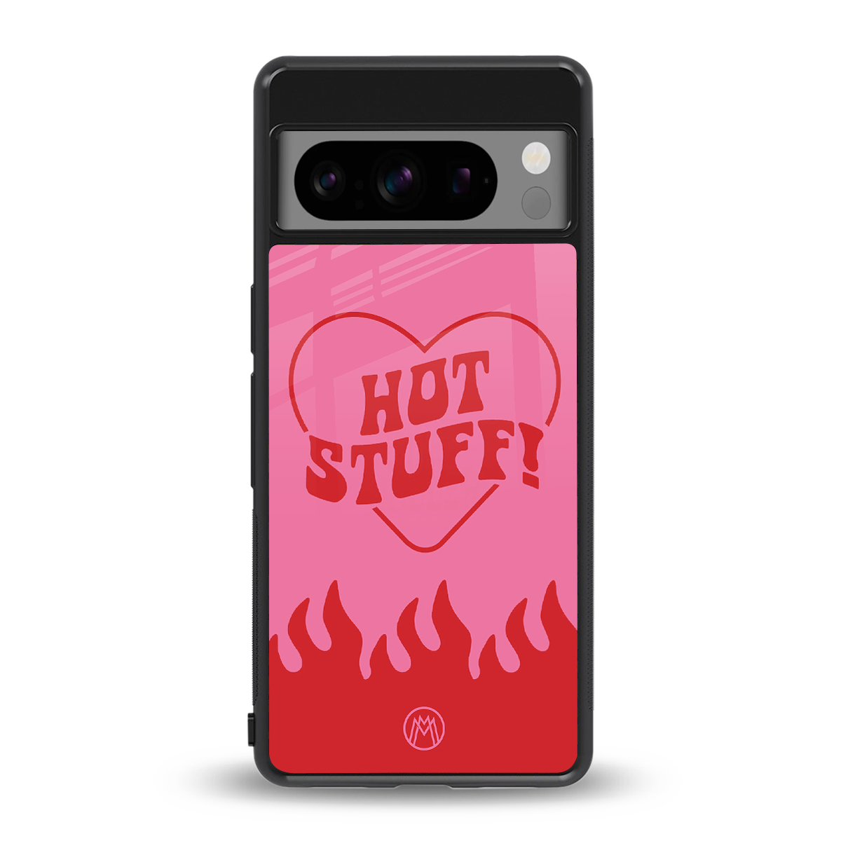 hot stuff back phone cover | glass case for google pixel 8 pro