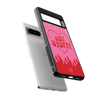 hot stuff back phone cover | glass case for google pixel 8 pro