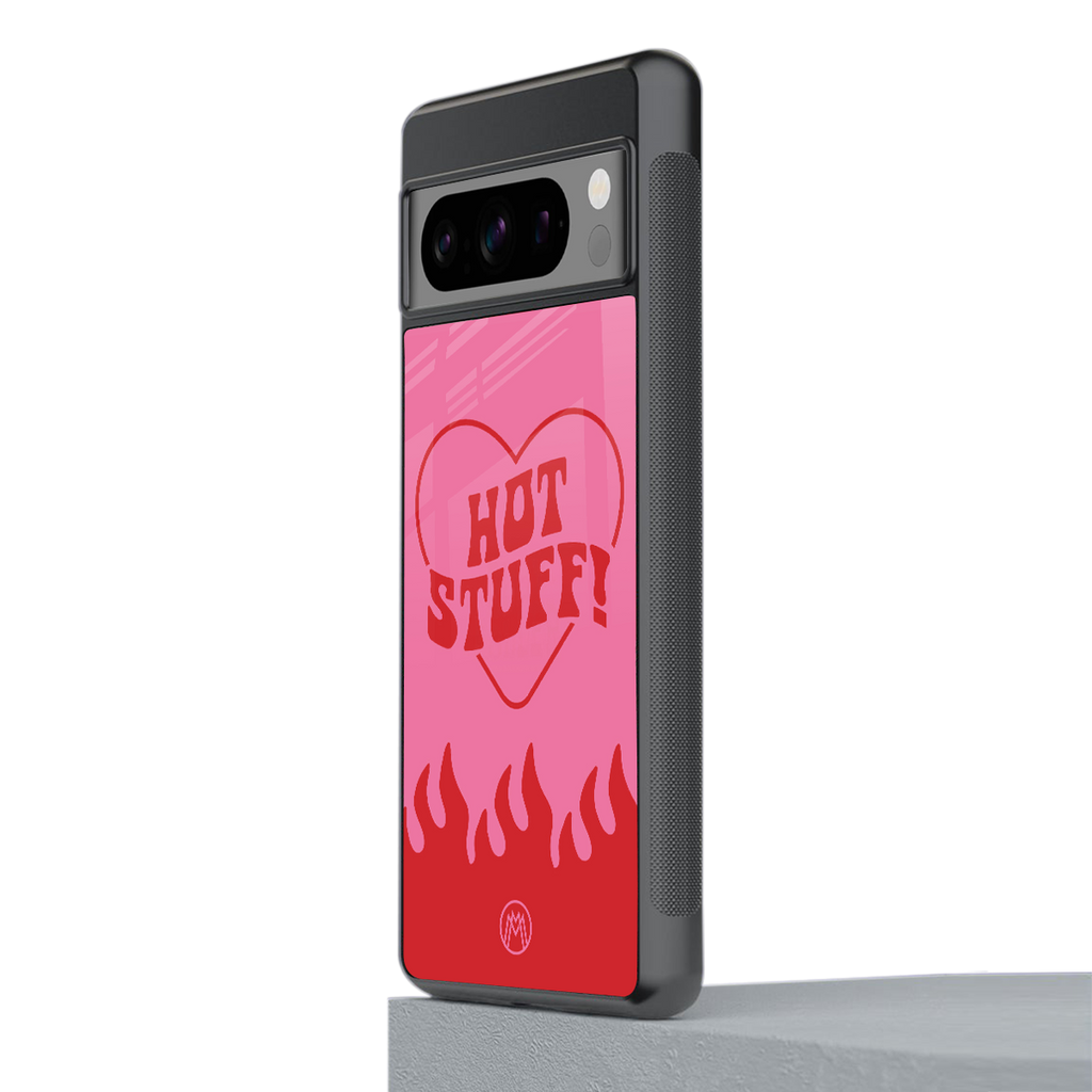 hot stuff back phone cover | glass case for google pixel 8 pro