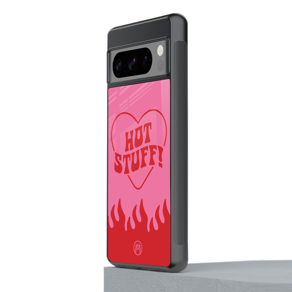 hot stuff back phone cover | glass case for google pixel 8 pro