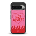 hot stuff back phone cover | glass case for google pixel 9 pro