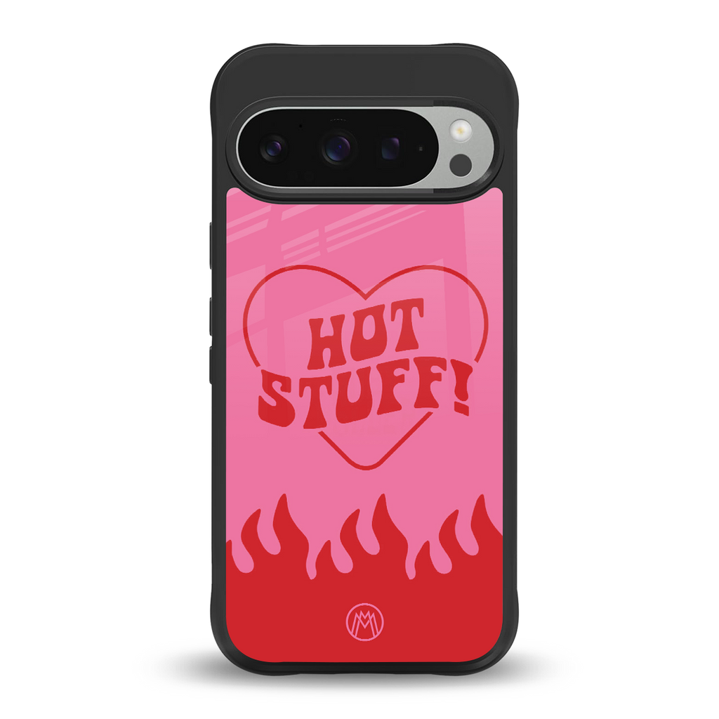 hot stuff back phone cover | glass case for google pixel 9 pro xl