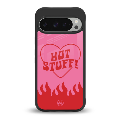 hot stuff back phone cover | glass case for google pixel 9 pro xl