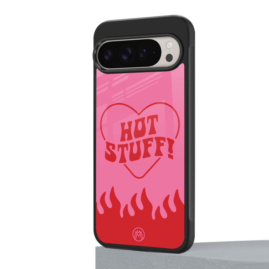 hot stuff back phone cover | glass case for google pixel 9 pro