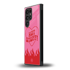 hot stuff back phone cover | glass case for samsung galaxy s23 ultra