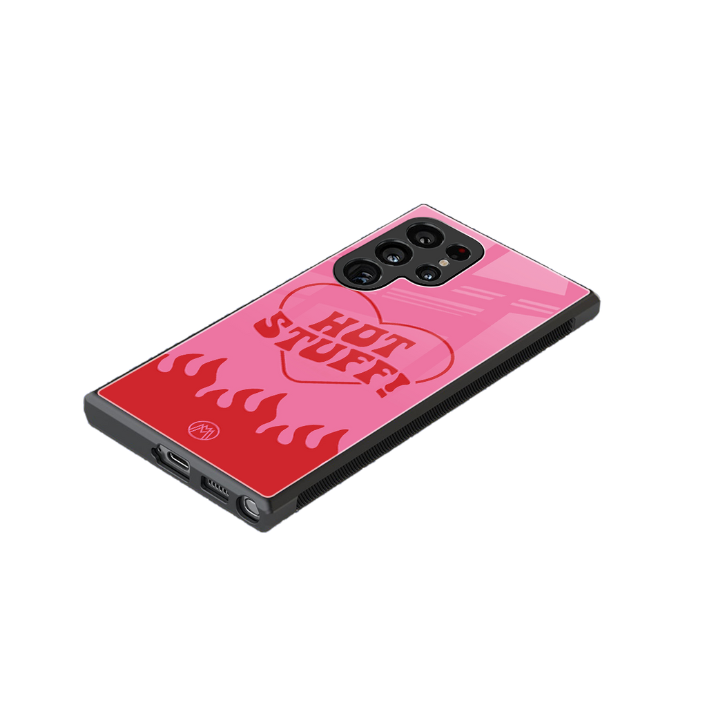 hot stuff back phone cover | glass case for samsung galaxy s23 ultra