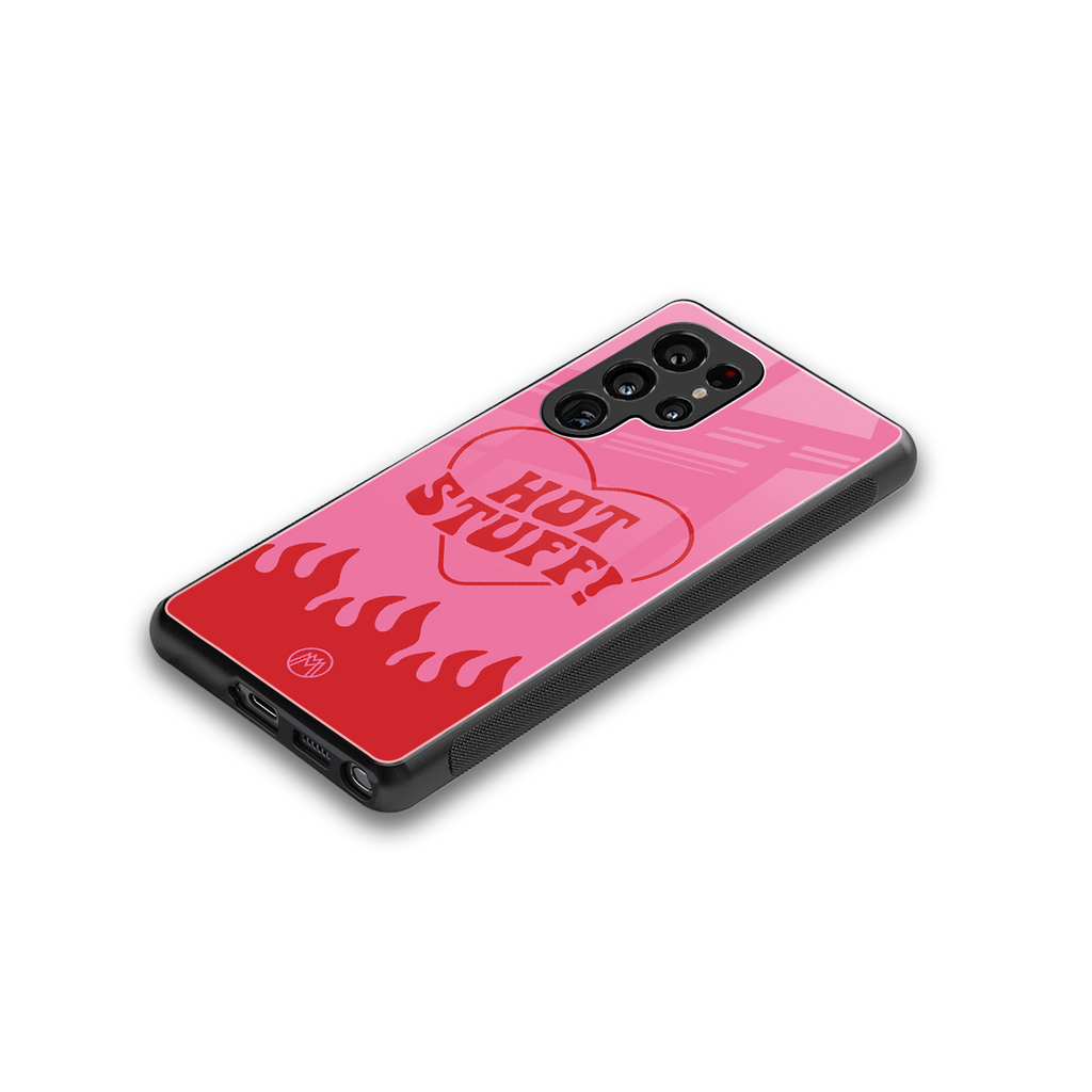 hot stuff back phone cover | glass case for samsung galaxy s25 ultra