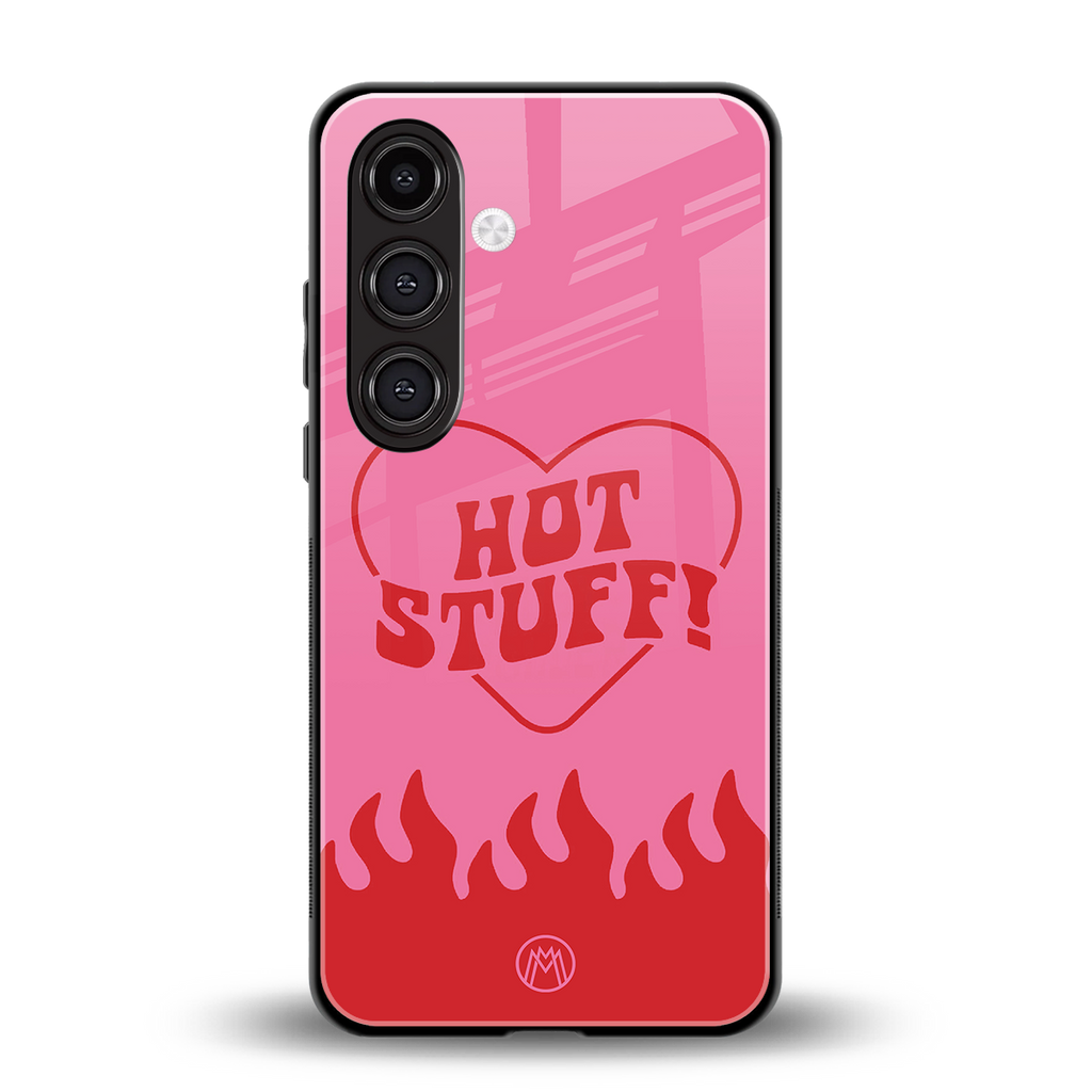 hot stuff back phone cover | glass case for samsung galaxy s24 fe