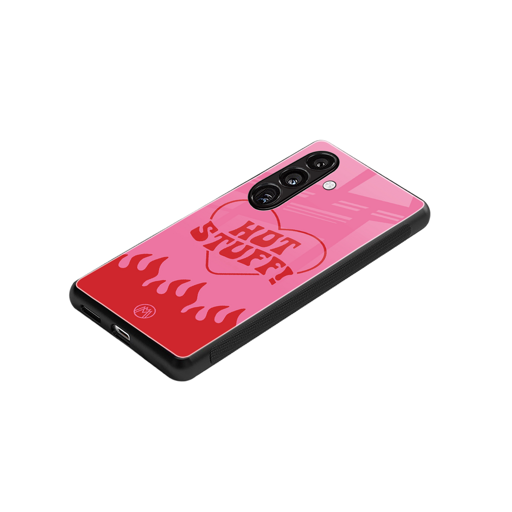 hot stuff back phone cover | glass case for samsung galaxy s24