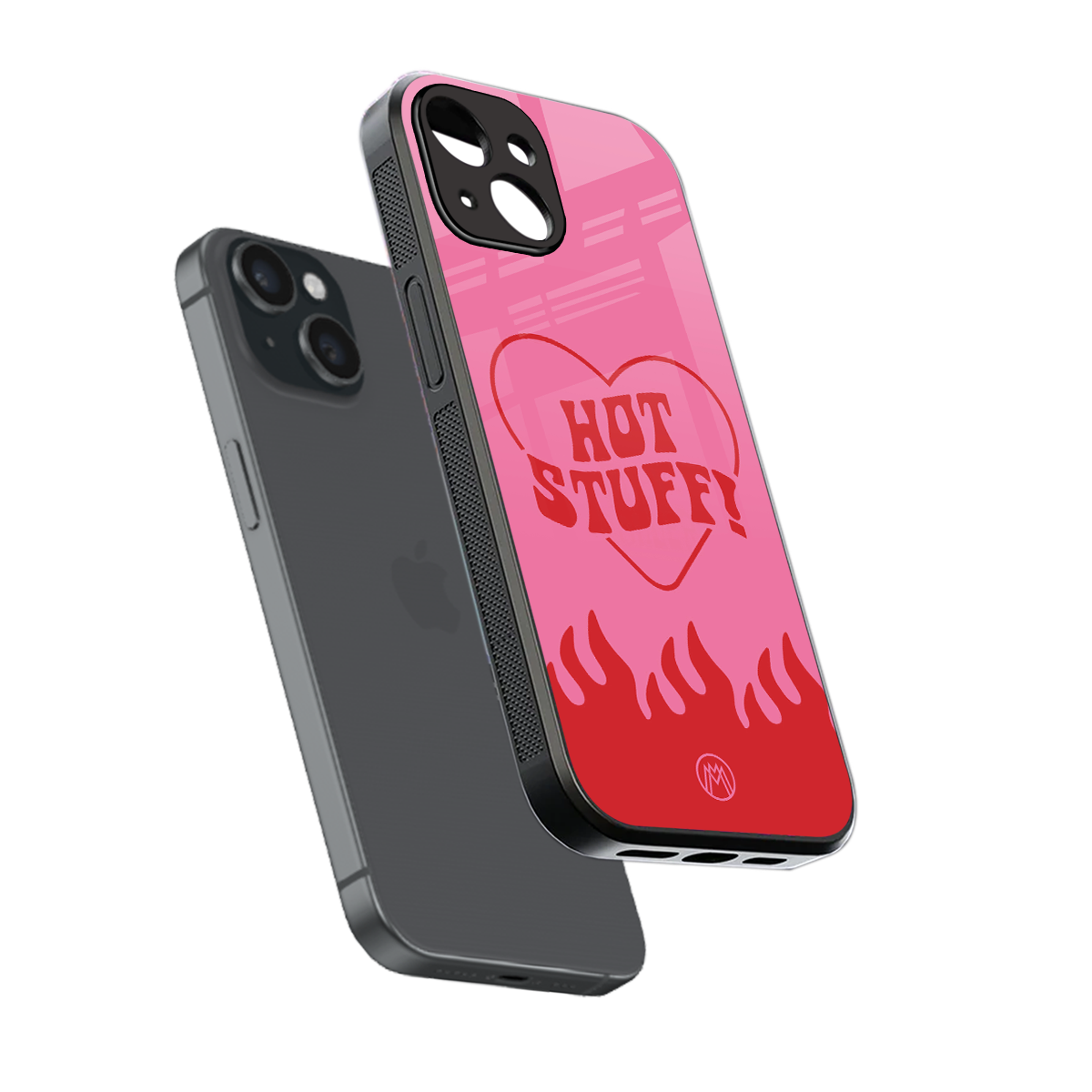 hot stuff back phone cover | glass case for iphone 15