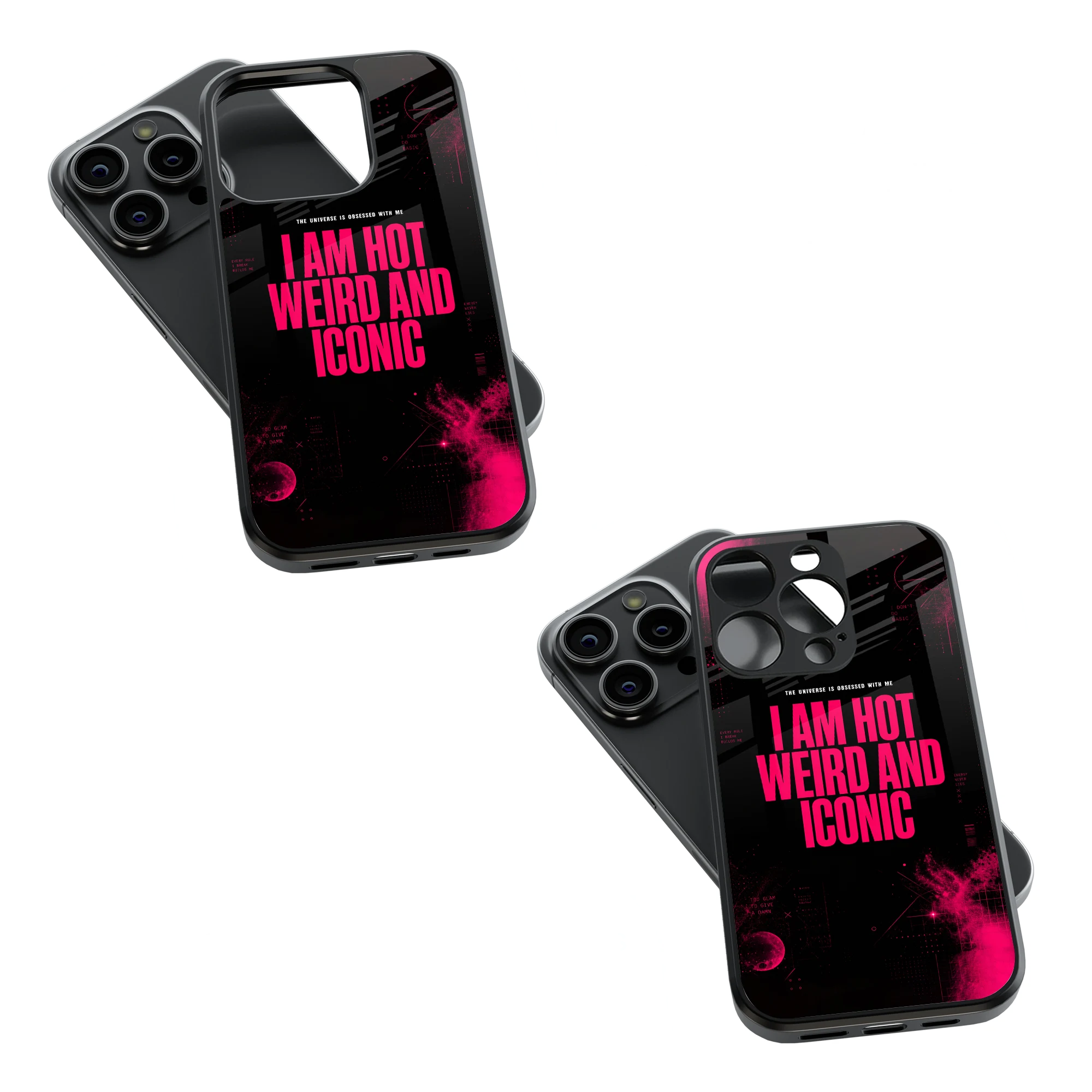 Trendy Glass Back Mobile Case for iPhone, Samsung, Redmi, OnePlus, Google Pixel, Motorola