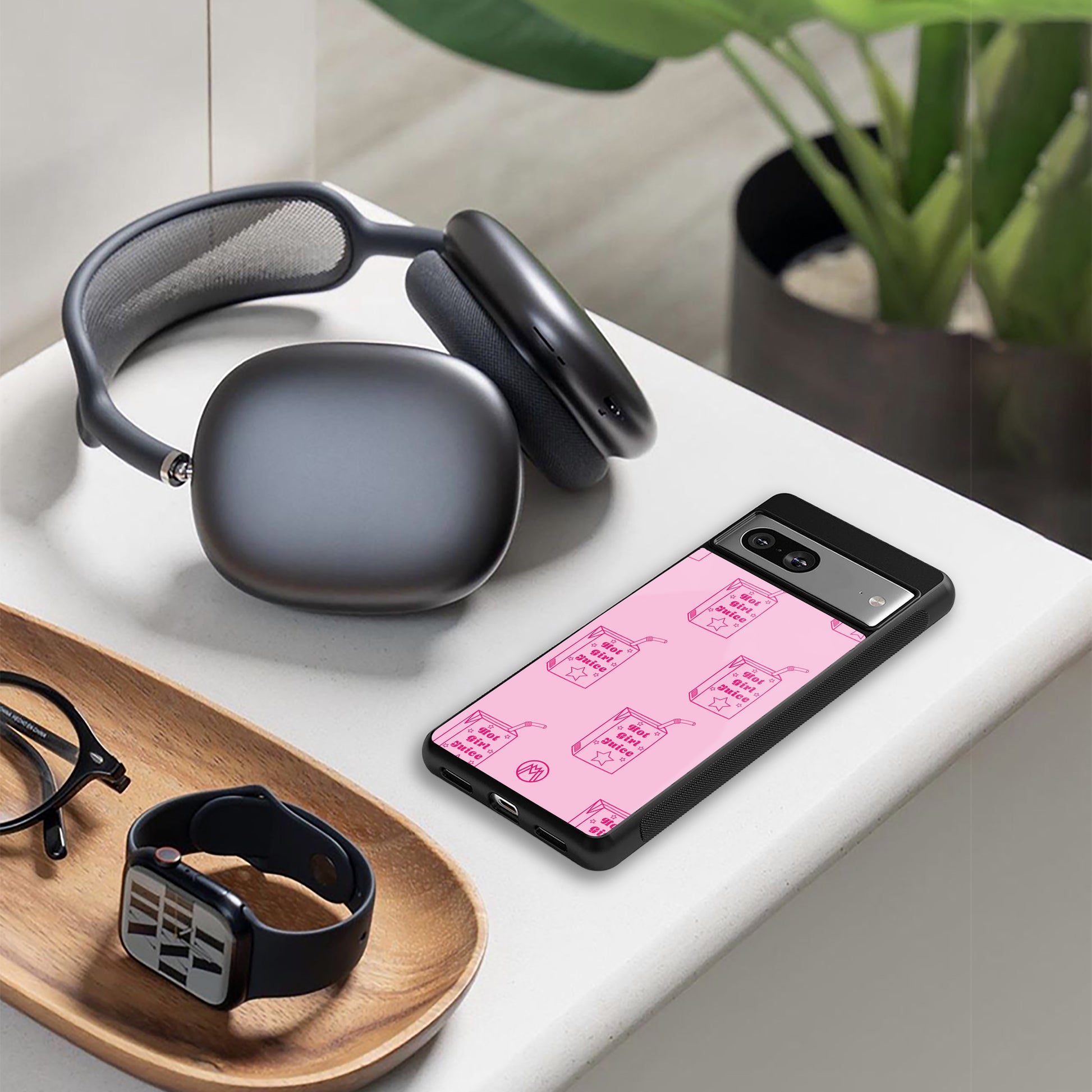 hot girl juice back phone cover | glass case for google pixel 9 pro xl