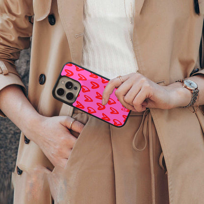 hot pink soul back phone cover | glass case for iphone 13 pro max