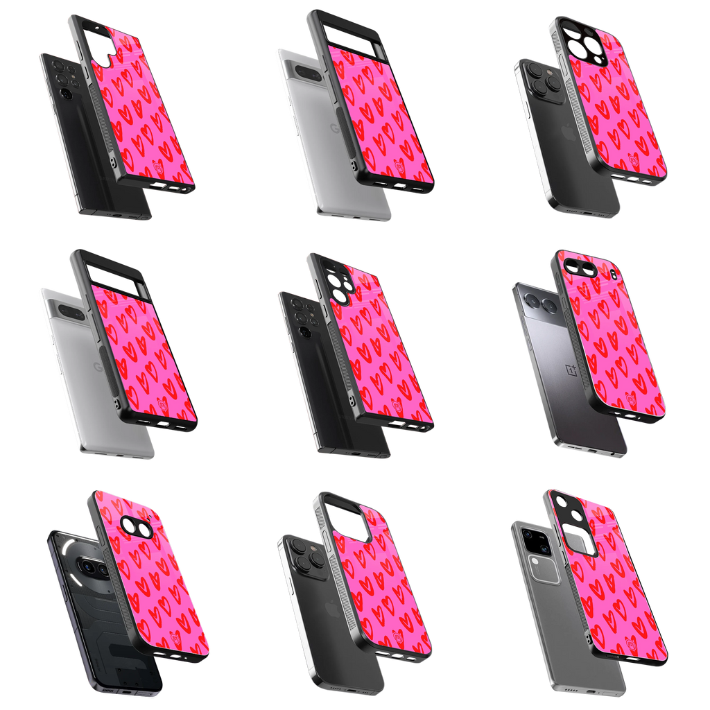 Durable Glass Back Mobile Case for iPhone, Samsung, OnePlus, Google Pixel, Redmi, Vivo, Oppo