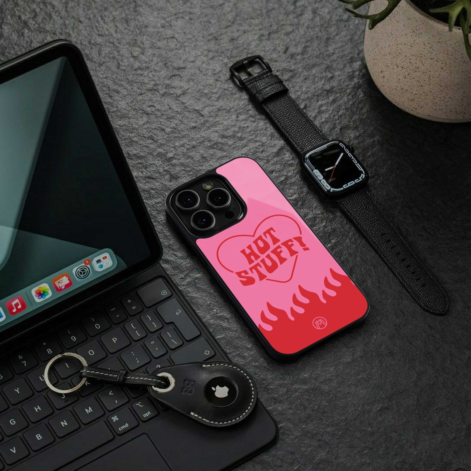 hot stuff back phone cover | glass case for iphone 13 pro max