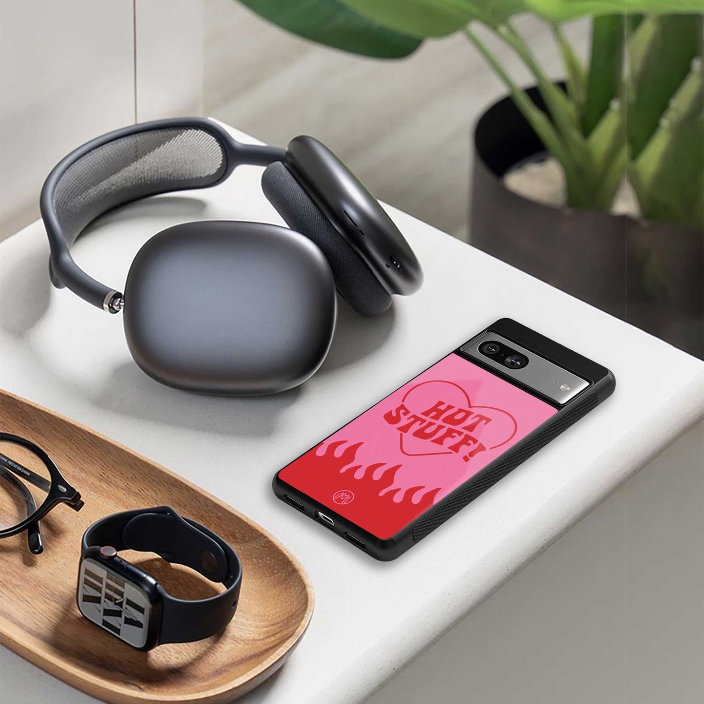 hot stuff back phone cover | glass case for Google Pixel 6A