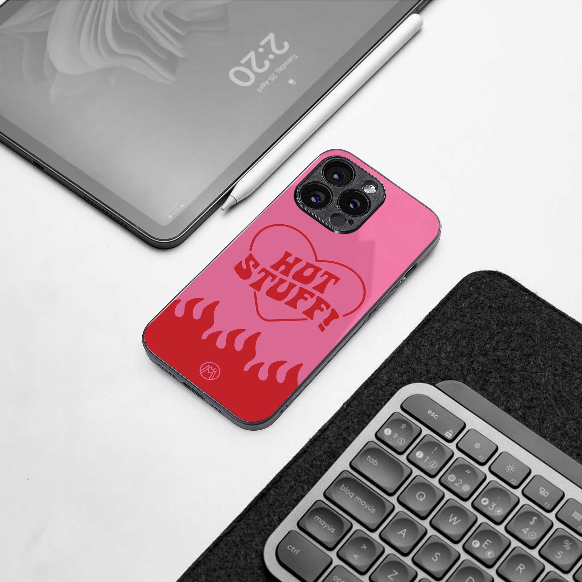 hot stuff back phone cover | glass case for iphone 13 pro max