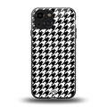 houndstooth classic back phone cover | glass case for iphone 13 mini