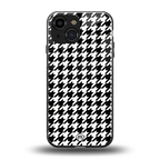 houndstooth classic back phone cover | glass case for iphone 13 mini