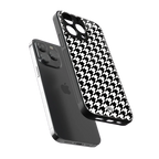 houndstooth classic back phone cover | glass case for iphone 13 pro