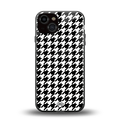 houndstooth classic back phone cover | glass case for iphone 13