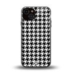 houndstooth classic back phone cover | glass case for iphone 13