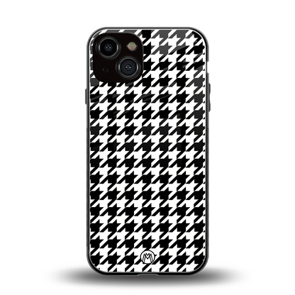 houndstooth classic back phone cover | glass case for iphone 13