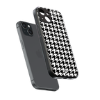 houndstooth classic back phone cover | glass case for iphone 13