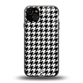 houndstooth classic back phone cover | glass case for iphone 14 plus