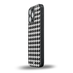 houndstooth classic back phone cover | glass case for iphone 15 pro max