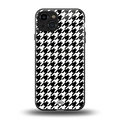 houndstooth classic back phone cover | glass case for iphone 14
