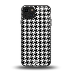 houndstooth classic back phone cover | glass case for iphone 14