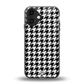houndstooth classic back phone cover | glass case for iphone 16