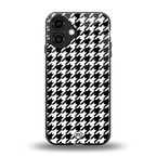 houndstooth classic back phone cover | glass case for iphone 16