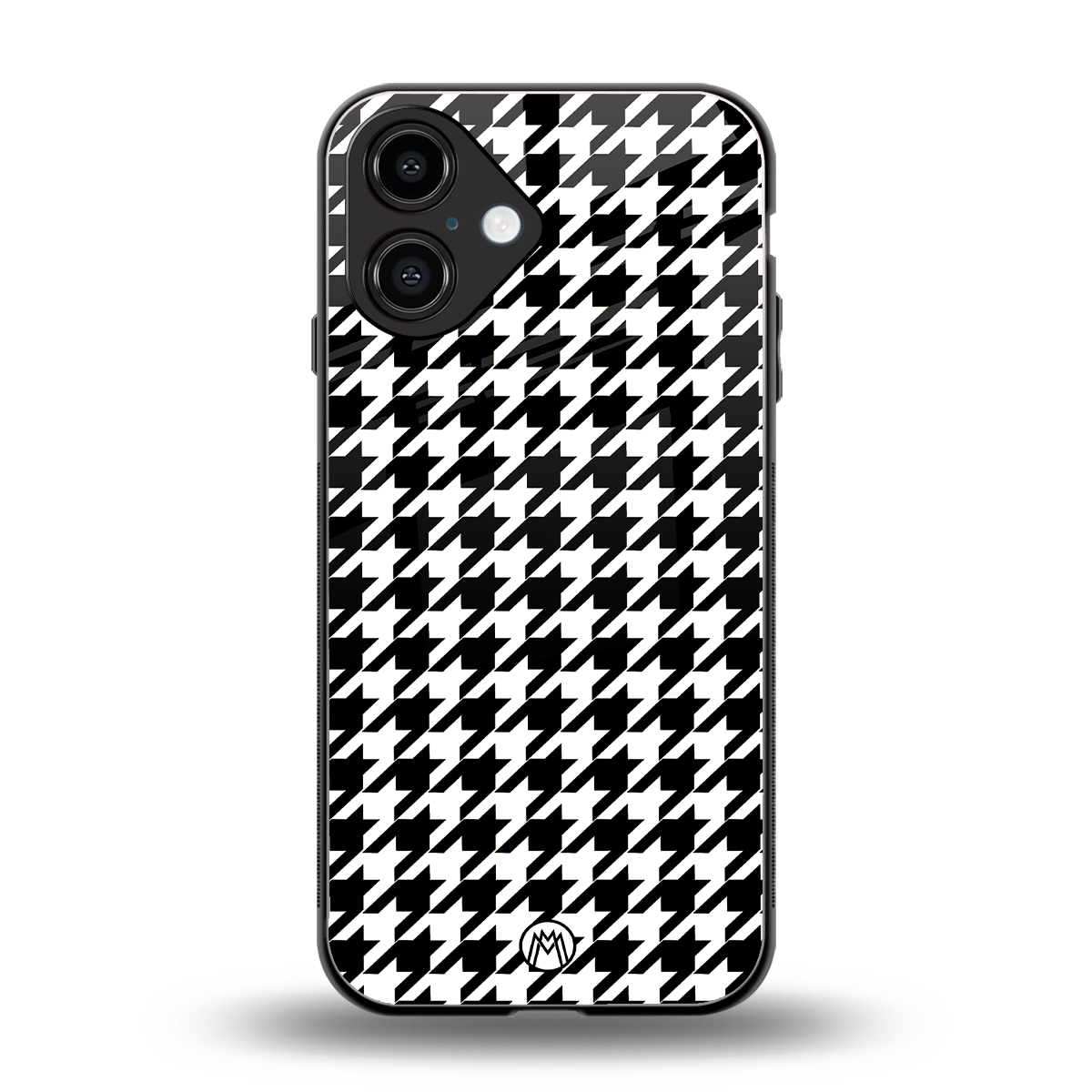 houndstooth classic back phone cover | glass case for iphone 16