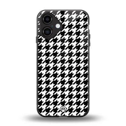 houndstooth classic back phone cover | glass case for iphone 16
