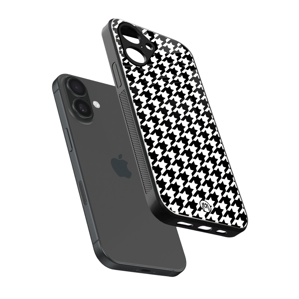 houndstooth classic back phone cover | glass case for iphone 16