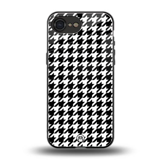 houndstooth classic back phone cover | glass case for iphone 16e
