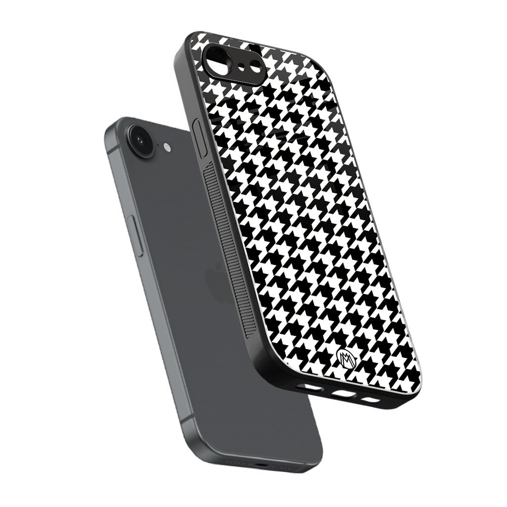 houndstooth classic back phone cover | glass case for iphone 16e