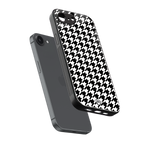 houndstooth classic back phone cover | glass case for iphone 16e
