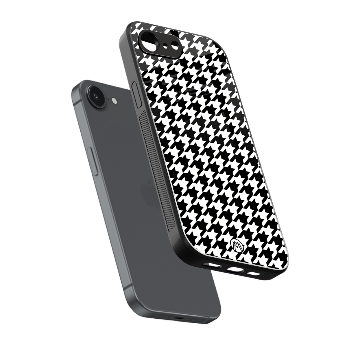 houndstooth classic back phone cover | glass case for iphone 16e