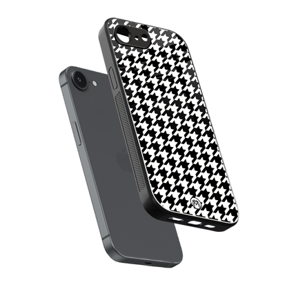 houndstooth classic back phone cover | glass case for iphone 16e