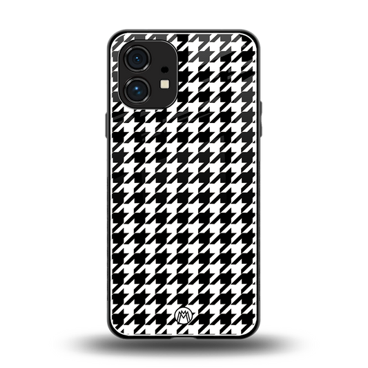 houndstooth classic back phone cover | glass case for nothing phone 1