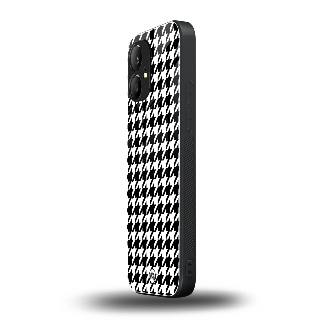 houndstooth classic back phone cover | glass case for nothing phone 1
