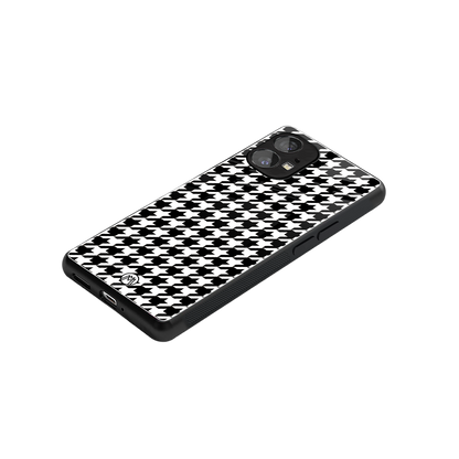 houndstooth classic back phone cover | glass case for nothing phone 1