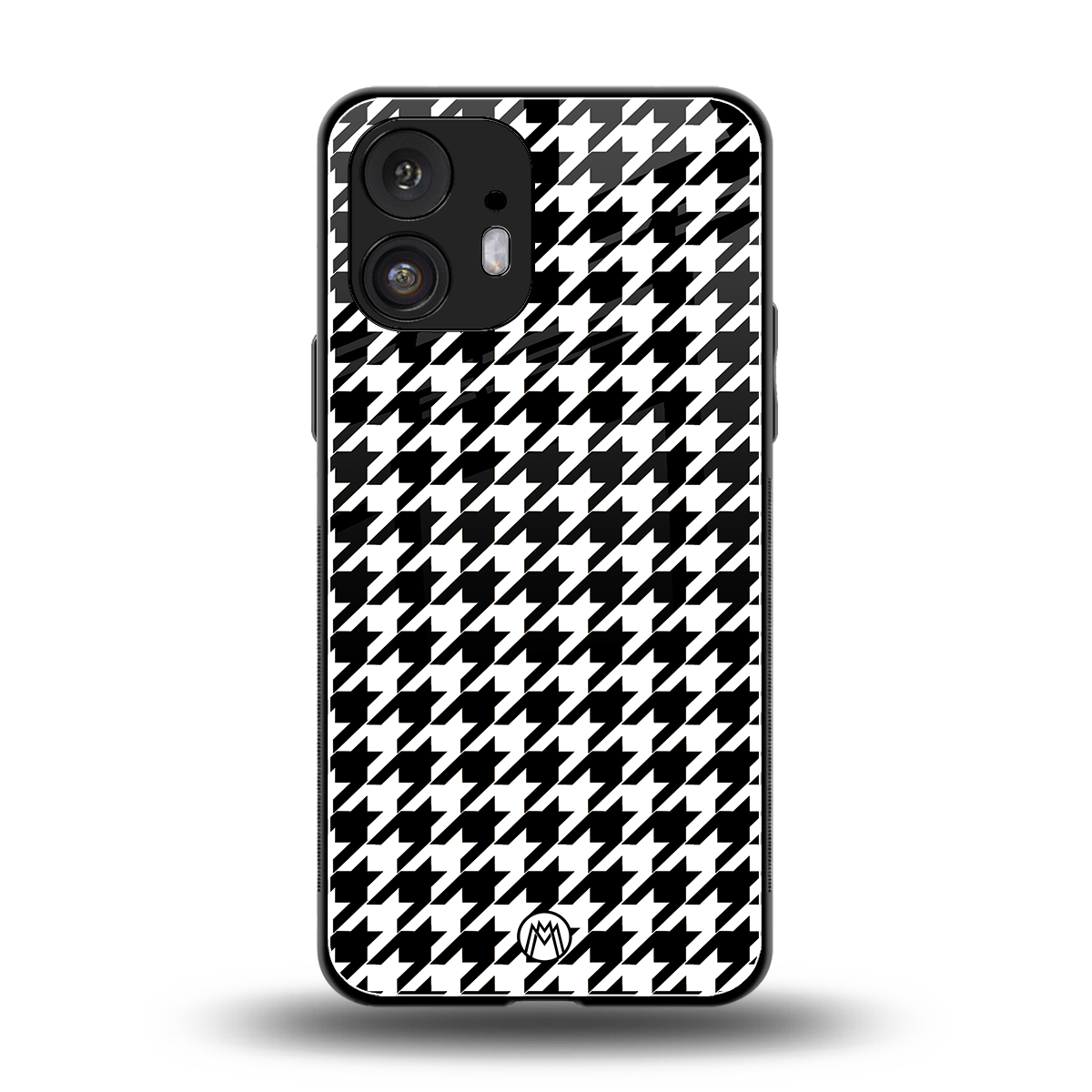 houndstooth classic back phone cover | glass case for nothing phone 2