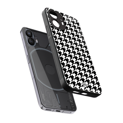houndstooth classic back phone cover | glass case for nothing phone 2